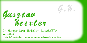 gusztav weixler business card